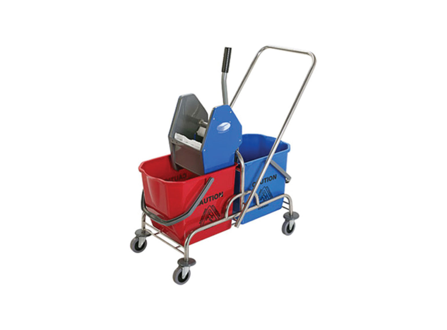 Double Mop Bucket Trolley Metal Frame