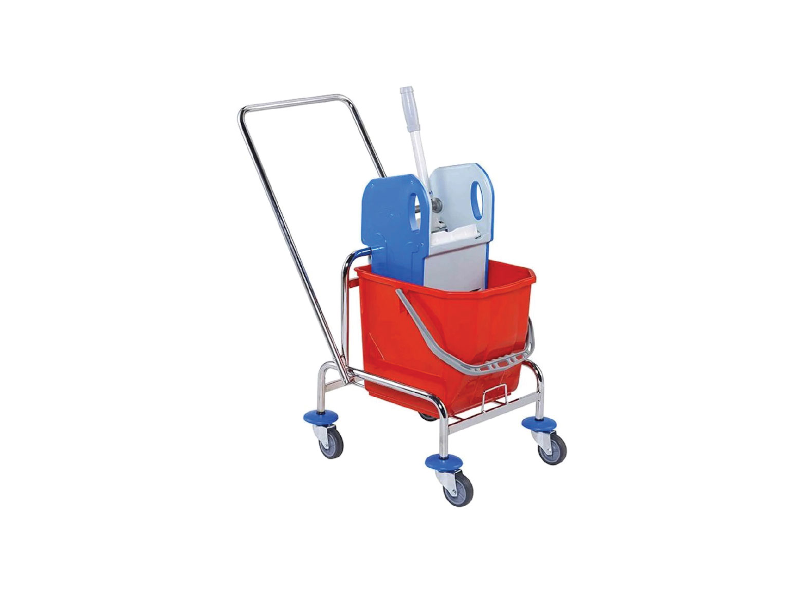 Single Mop Bucket Trolley With Steel Frame