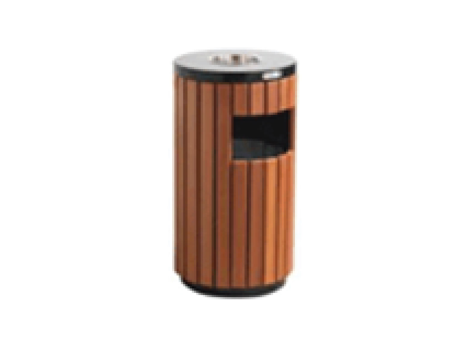 Wooden Outdoor Bin With Ashtray